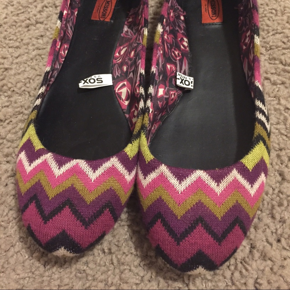 Missoni for Target Zigzag Knit Flats in Pink, Purple, Green